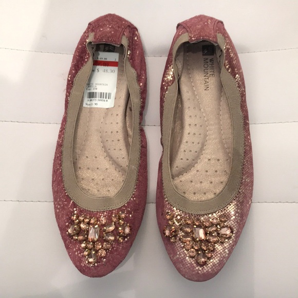 White Mountain Rhinestone Embellished Ballet Flat - Picture 9 of 9